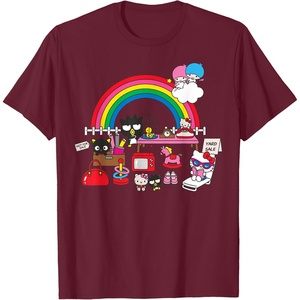 image:imageHello Sanrio Super Cute Yard Sale Tee Shirt TShirtBurgundy