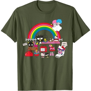 image:imageHello Sanrio Super Cute Yard Sale Tee Shirt TShirtOlive Green