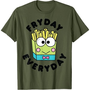 image:imageKeroppi French Fries Fryday Friday Everyday TShirtOlive Green