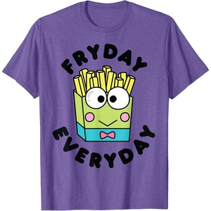 image:imageKeroppi French Fries Fryday Friday Everyday TShirtPurple Heather