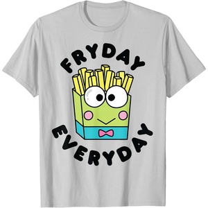 image:imageKeroppi French Fries Fryday Friday Everyday TShirtSilver Grey