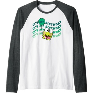 image:imageKeroppi Its My Birthday Raglan Baseball TeeDark Heather GreyWhite
