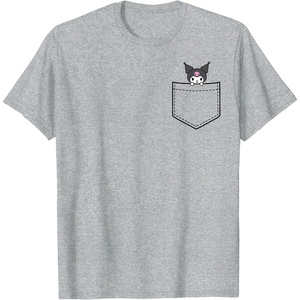 image:imageKuromi Chest Pocket TShirtHeather Grey