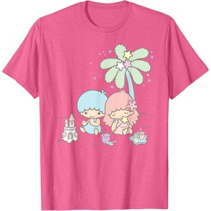 image:imageLittle Twin Stars Beach Summer Sandcastle TShirtPink Heather