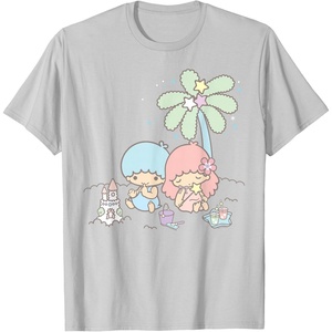 image:imageLittle Twin Stars Beach Summer Sandcastle TShirtSilver Grey