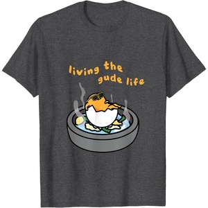 image:imageLiving The Gude Life Ramen Featuring Gudetama TShirt SmallDark Heather Grey