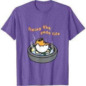 image:imageLiving The Gude Life Ramen Featuring Gudetama TShirt SmallPurple Heather