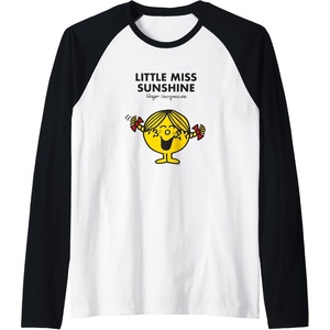 image:imageMr Men Little Miss Sunshine Raglan Baseball TeeBlackWhite