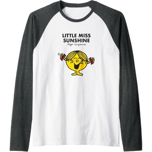 image:imageMr Men Little Miss Sunshine Raglan Baseball TeeDark Heather GreyWhite