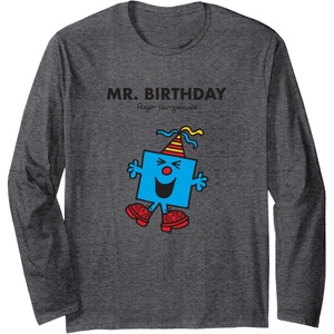 image:imageMr Men Mr Birthday Long Sleeve TShirtDark Heather Grey