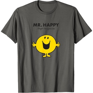 image:imageMr Men Mr Happy TShirtAsphalt Grey