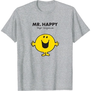 image:imageMr Men Mr Happy TShirtHeather Grey