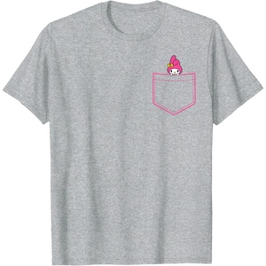 image:imageMy Melody Chest Pocket TShirtHeather Grey