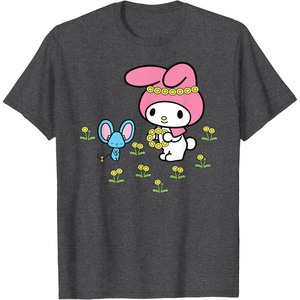image:imageMy Melody Flower Crown TShirtDark Heather Grey