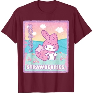 image:imageMy Melody Strawberry Milk TShirtBurgundy