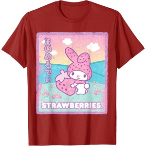 image:imageMy Melody Strawberry Milk TShirtCranberry Red