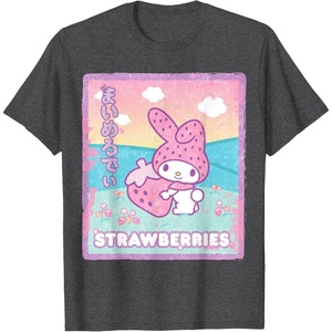 image:imageMy Melody Strawberry Milk TShirtDark Heather Grey