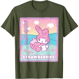 image:imageMy Melody Strawberry Milk TShirtOlive Green