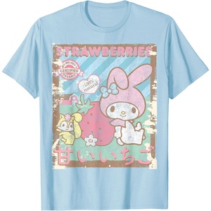 image:imageMy Melody Strawberry Picking Strawberries Farm Short Sleeve TShirtBaby Blue