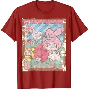 image:imageMy Melody Strawberry Picking Strawberries Farm Short Sleeve TShirtCranberry Red