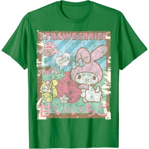 image:imageMy Melody Strawberry Picking Strawberries Farm Short Sleeve TShirtKelly Green