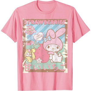 image:imageMy Melody Strawberry Picking Strawberries Farm Short Sleeve TShirtPink