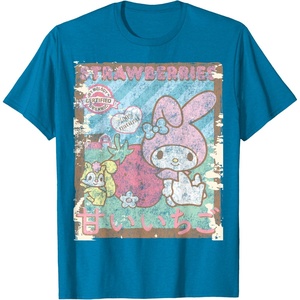 image:imageMy Melody Strawberry Picking Strawberries Farm Short Sleeve TShirtSapphire Blue