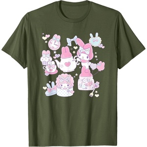 image:imageMy Melody Tea Party with Friends Tee Shirt TShirtOlive Green