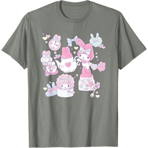 image:imageMy Melody Tea Party with Friends Tee Shirt TShirtOlive Heather
