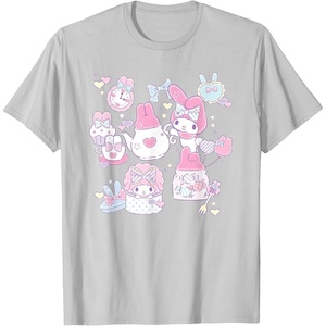 image:imageMy Melody Tea Party with Friends Tee Shirt TShirtSilver Grey
