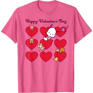 image:imagePochacco Happy Valentines Day TShirt SmallPink Heather
