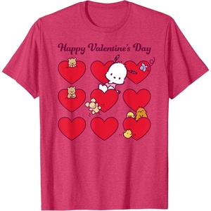 image:imagePochacco Happy Valentines Day TShirt SmallRed Heather