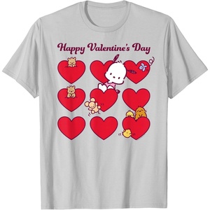 image:imagePochacco Happy Valentines Day TShirt SmallSilver Grey