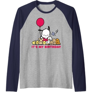 image:imagePochacco Its my Birthday Raglan Baseball TeeNavy BlueAthletic Heather