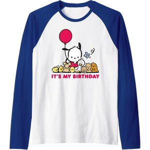 image:imagePochacco Its my Birthday Raglan Baseball TeeRoyal BlueWhite