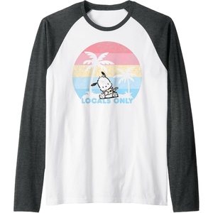 image:imagePochacco Locals Only Raglan Baseball TeeDark Heather GreyWhite