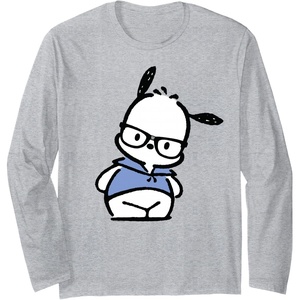 image:imagePochacco Nerd Glasses Long Sleeve TShirtHeather Grey