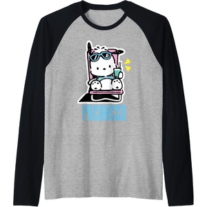 image:imagePochacco Summer Drink Raglan Baseball TeeBlackAthletic Heather