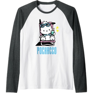 image:imagePochacco Summer Drink Raglan Baseball TeeDark Heather GreyWhite