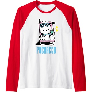 image:imagePochacco Summer Drink Raglan Baseball TeeRedWhite