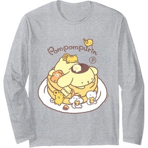 image:imagePom Pom Purin Pancake Friends Long Sleeve Shirt Long Sleeve TShirtHeather Grey