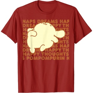 image:imagePompompurin Happy Thoughts Nap Time TShirt SmallCranberry Red