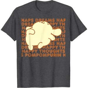 image:imagePompompurin Happy Thoughts Nap Time TShirt SmallDark Heather Grey