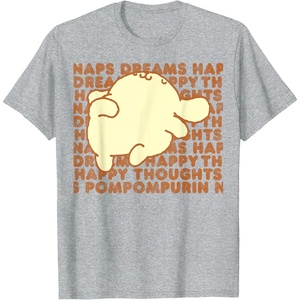 image:imagePompompurin Happy Thoughts Nap Time TShirt SmallHeather Grey