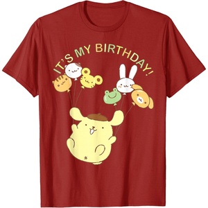 image:imagePompompurin Its My Birthday TShirt SmallCranberry Red