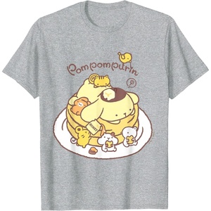 image:imagePompompurin Pancake Friends Tee Shirt TShirtHeather Grey