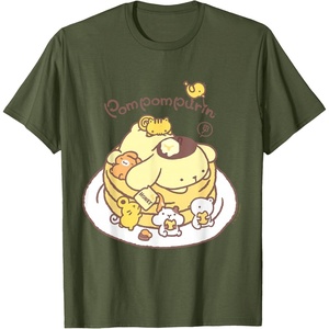 image:imagePompompurin Pancake Friends Tee Shirt TShirtOlive Green