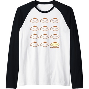 image:imagePompompurin Real Raglan Baseball TeeBlackWhite