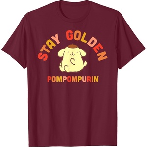 image:imagePompompurin Stay Golden TShirtBurgundy