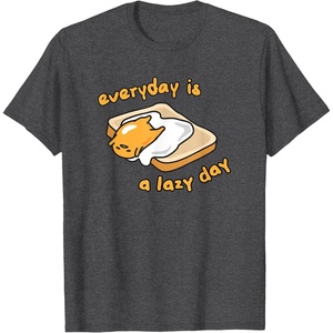 image:imageSANRIO Gudetama Everyday is a Lazy Day TShirtDark Heather Grey